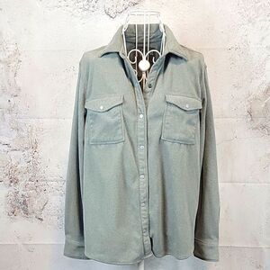 Natural Reflections Grey Long Sleeve Collar Button Down Shirt Women's Size SP